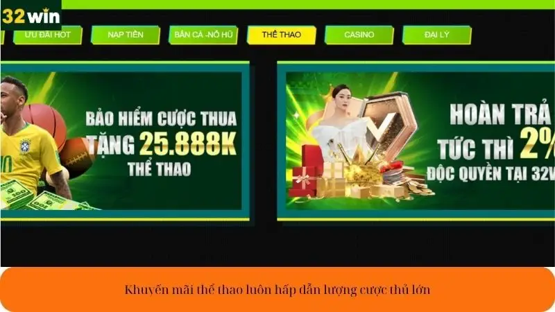 Khuyến mãi thể thao luôn hấp dẫn lượng cược thủ lớn