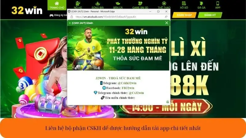 Liên hệ bộ phận CSKH để được hướng dẫn tải app chi tiết nhất